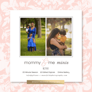 Mommy & me minis - facebook cover.