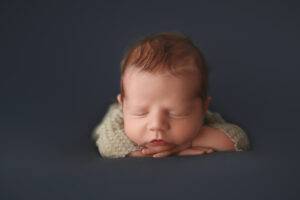 posed newborn in photography studio in st. paul, minnesota