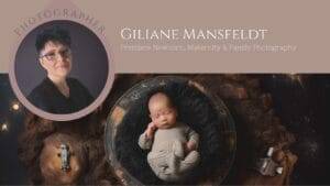 Check out the latest update on Claire Mansfeldt's newborn photography blog; featuring a cute baby laying on a bed with the words "Claire Mansfeldt.