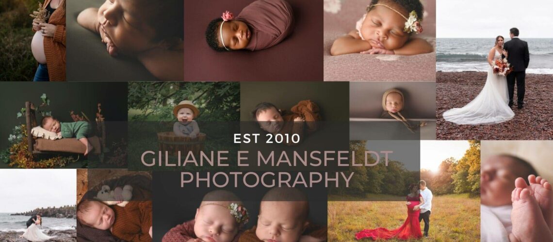 Collage of maternity, baby, and wedding photos by Giliane E. Mansfeldt Photography in Saint Paul, Minnesota.